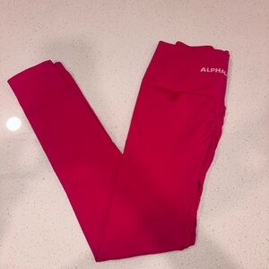 Alphalete Bright Pink Seamless Leggings | Like New | Size Small